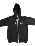 Suite Leaf Black Zip-up Hoodie (Unisex)