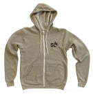 Suite Leaf Gray Zip-up Hoodie (Unisex)